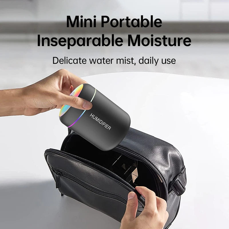 180ML MINI AIR HUMIDIFIER – USB AROMA DIFFUSER & MIST MAKER FOR HOME, CAR & BEDROOM