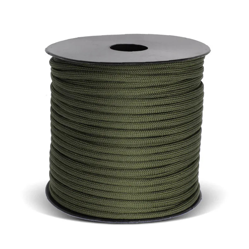 9-Strand 650LB Military Paracord – 4mm Tactical Survival Rope for Camping, Weaving, and Outdoor Use