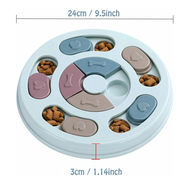 DOG FOOD HIDING BOWL – INTERACTIVE SLOW FEEDER & TRAINING TOY FOR BOREDOM RELIEF