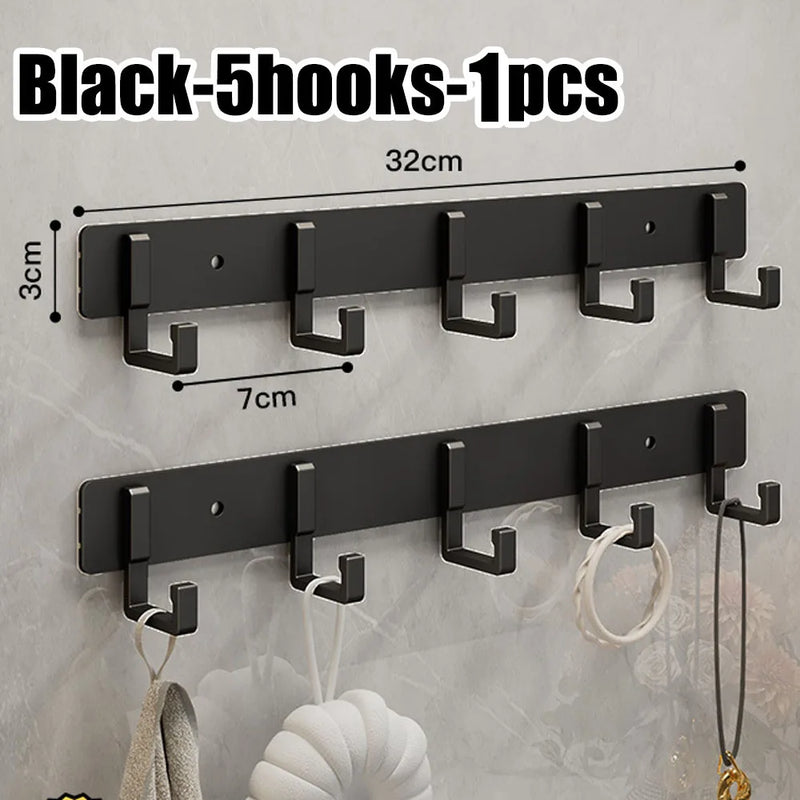 Strong Adhesive Wall-Mounted Towel and Clothes Hook - Punch-Free Bathroom and Kitchen Hanger