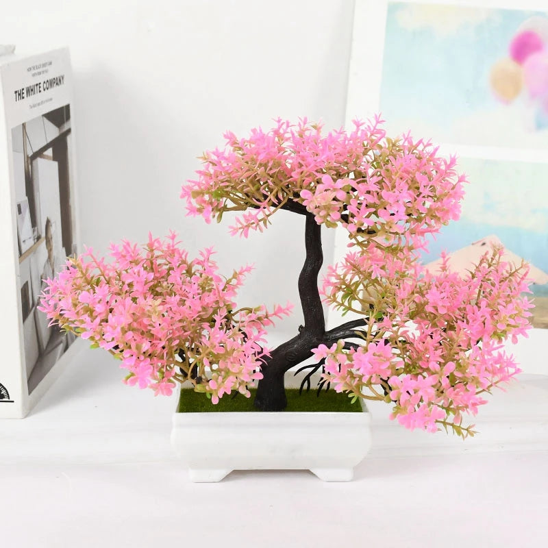 Artificial Bonsai Plant – Small Potted Fake Tree for Home, Table, Hotel, and Garden Decoration