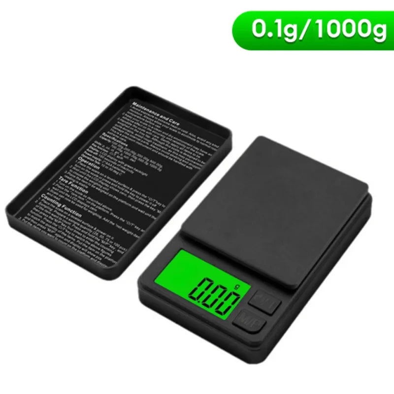 Precision Digital Pocket Scale 1000g x 0.1g – Mini Travel Scale for Food, Jewellery, Grams & Ounces