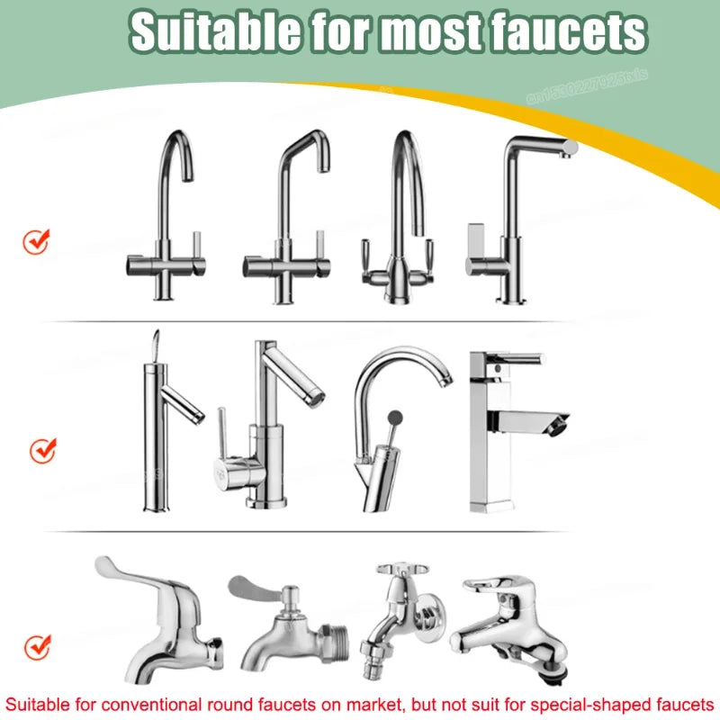 360° Rotatable Faucet Extender – 2/3-Mode Water-Saving Nozzle for Kitchen & Bathroom Sinks