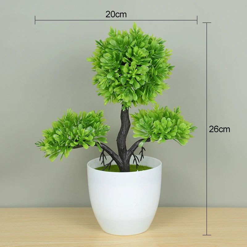 Artificial Bonsai Plant – Small Potted Fake Tree for Home, Table, Hotel, and Garden Decoration