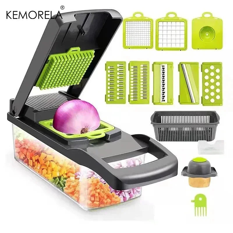 14/16-in-1 Multifunctional Vegetable Chopper | Onion Slicer, Dicer, and Grater