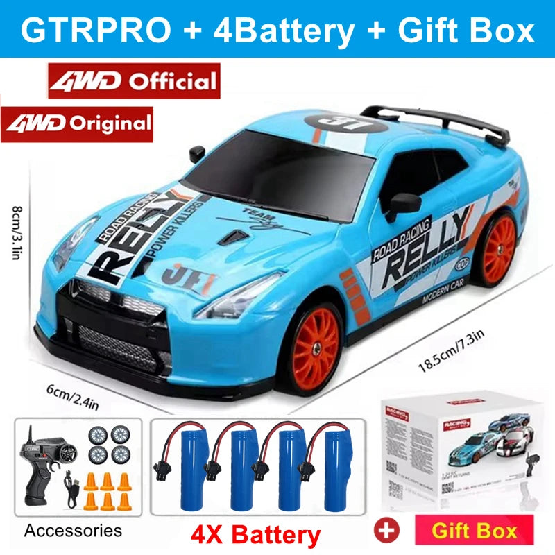 4WD RC DRIFT CAR – HIGH-SPEED REMOTE CONTROL GTRPRO AE86PRO 4X4 RACING VEHICLE FOR KIDS & ADULTS