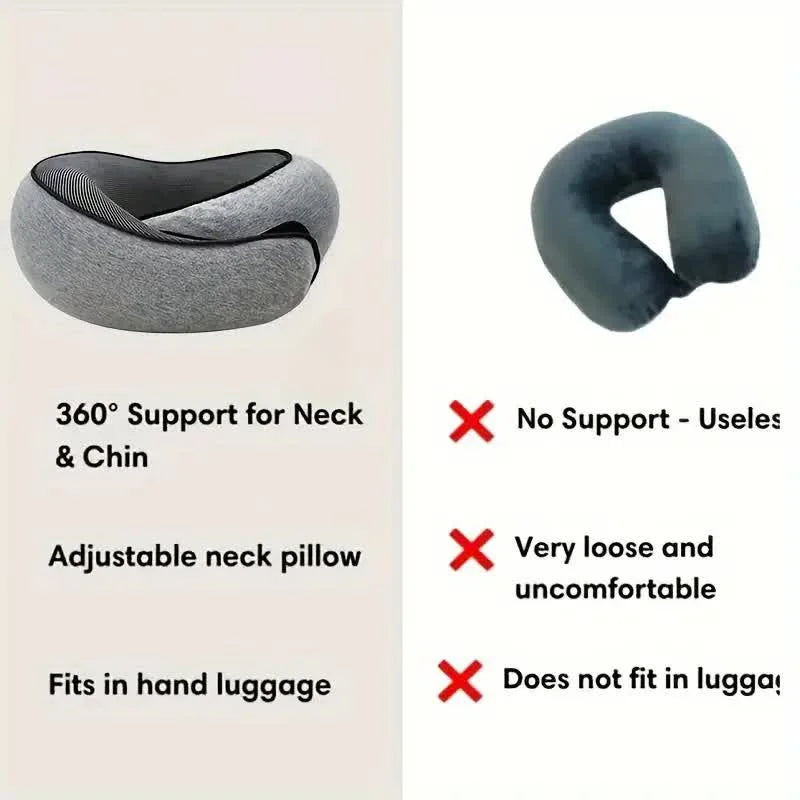 Memory Foam U-Shaped Travel Neck Pillow | Snail Style Portable Neck Support