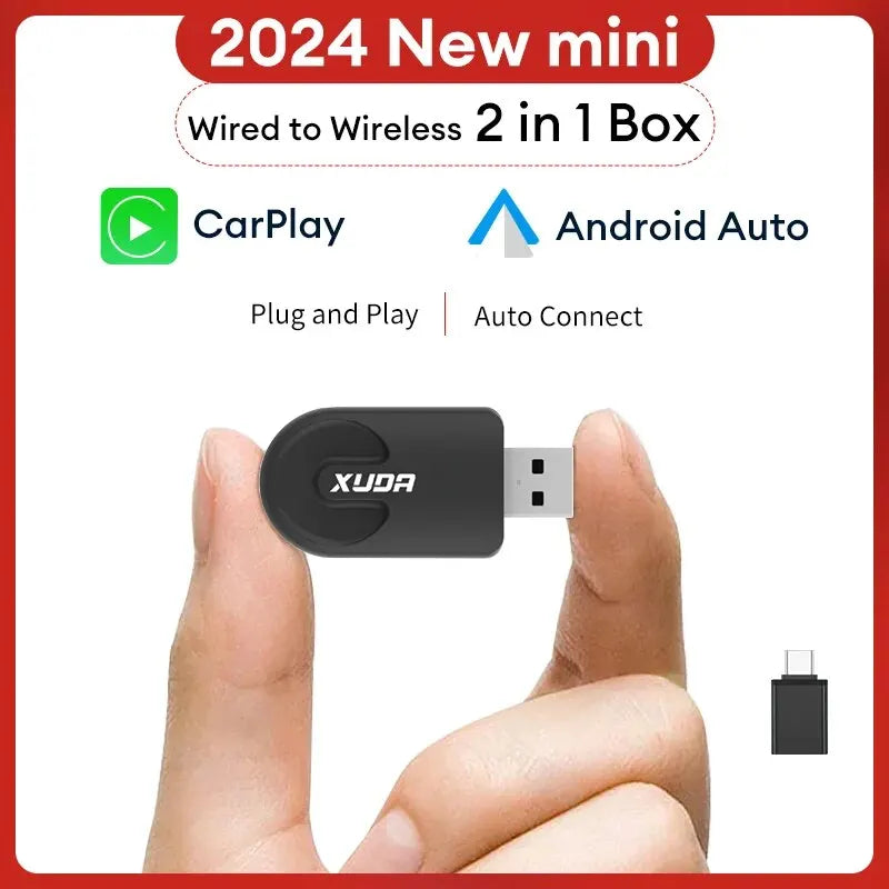 XUDA Wireless CarPlay & Android Auto Adapter – Fast WiFi Connection, Plug & Play for Nissan & More