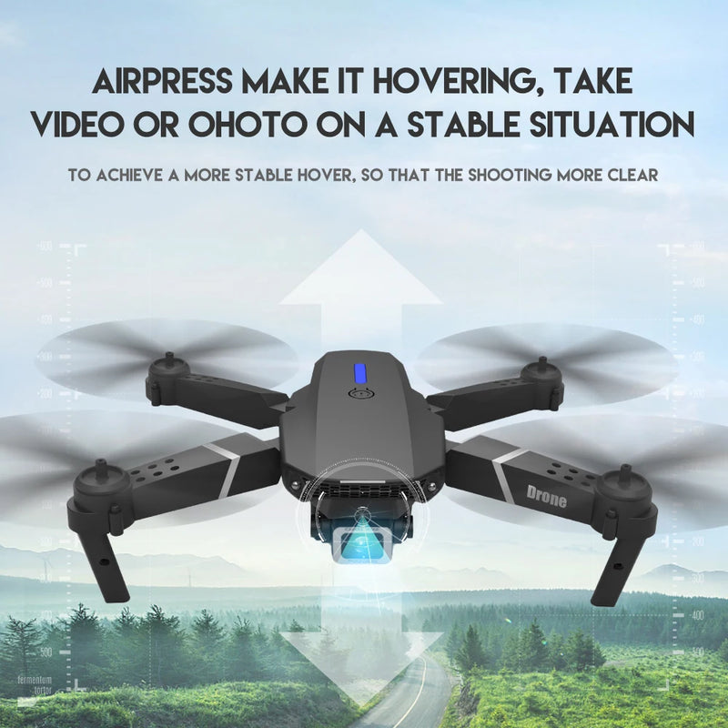 E88Pro 4K HD RC Drone – Foldable WiFi FPV Quadcopter with 1080P Wide-Angle Camera & Altitude Hold