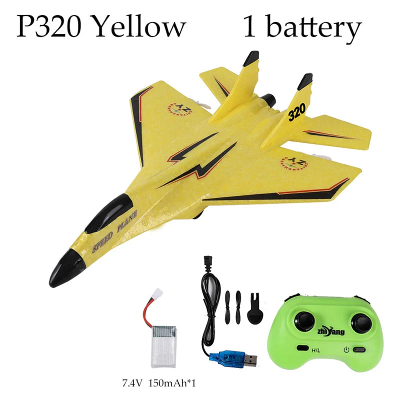 Parkten P320 RC Glider – 2.4G 2CH Foam Airplane, Hand-Thrown Fixed-Wing Fighter, Outdoor Toy for Kids