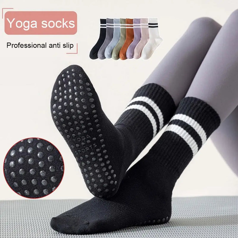 8-Colour Sports Socks for Women, Non-Slip Silicone Yoga, Pilates, Dance & Gym Socks