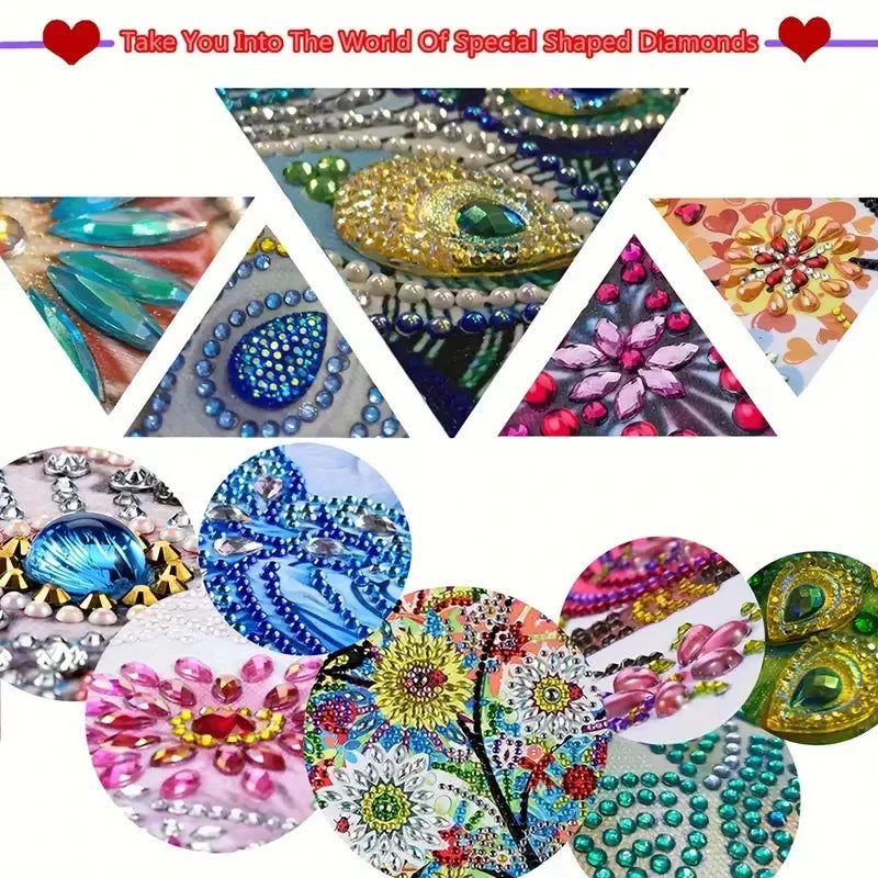 DIY 5D Cat Diamond Painting Kit - Special Shape Crystal Mosaic Craft for Home Decor & Gifts