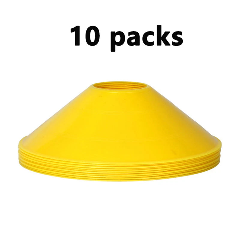 10pcs Football Training Cones – Agility Disc Set for Kids & Pros, Soccer Drills & Sports Accessories