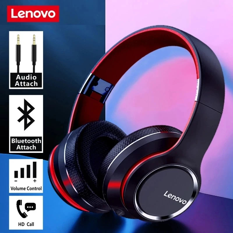 Lenovo HD200 Bluetooth Headphones – Wireless Over-Ear Noise Cancelling Hi-Fi Stereo Gaming Headset