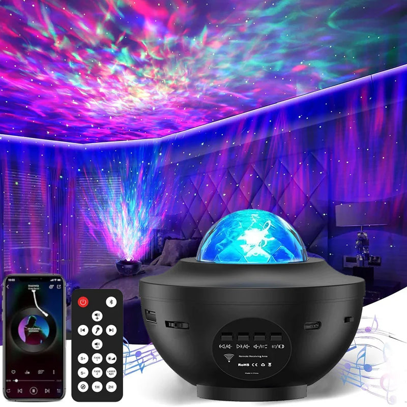 LED Starry Galaxy Projector Night Light with Bluetooth Music Player – Perfect Child Gift & Décor