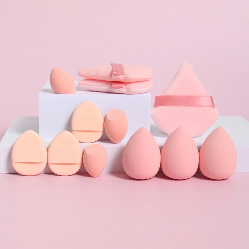 12-Piece Makeup Sponge Set | Beauty Eggs, Loose Powder & Air Cushion Puffs