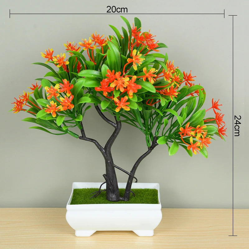 Artificial Bonsai Plant – Small Potted Fake Tree for Home, Table, Hotel, and Garden Decoration