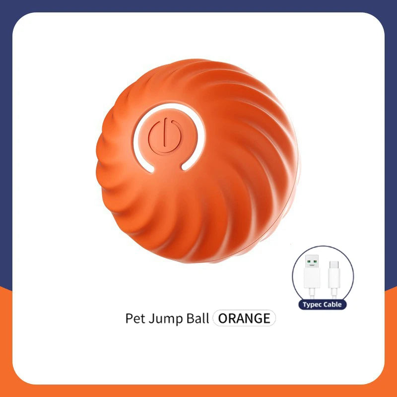 Smart Dog Toy Ball – USB Rechargeable Interactive Bouncing Ball for Dogs & Cats, Durable & Safe