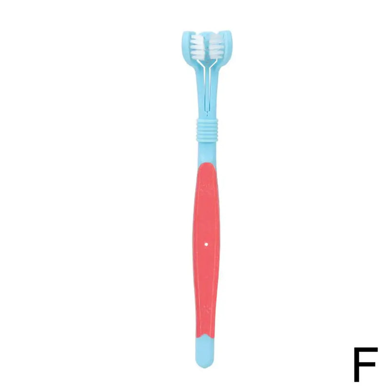 Three-Head Pet Toothbrush for Dogs and Cats | Oral Cleaning Brush for Effective Dental Care