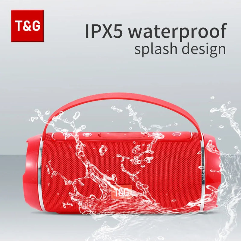 T&G TG116C Bluetooth Speaker – TWS Wireless, Waterproof, Portable Outdoor Subwoofer with 3D Stereo Sound