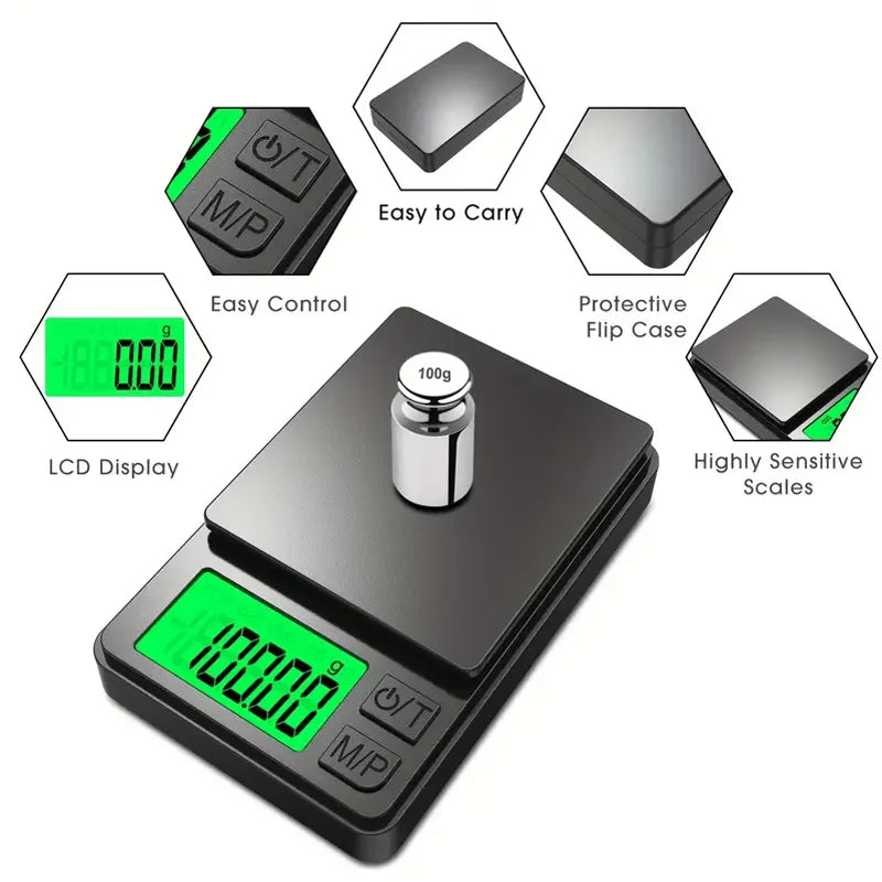 Precision Digital Pocket Scale 1000g x 0.1g – Mini Travel Scale for Food, Jewellery, Grams & Ounces