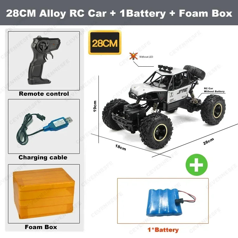 4WD RC OFF-ROAD BUGGY TRUCK – HIGH-SPEED REMOTE CONTROL CAR WITH LED LIGHTS, RACING & DRIFT TOY