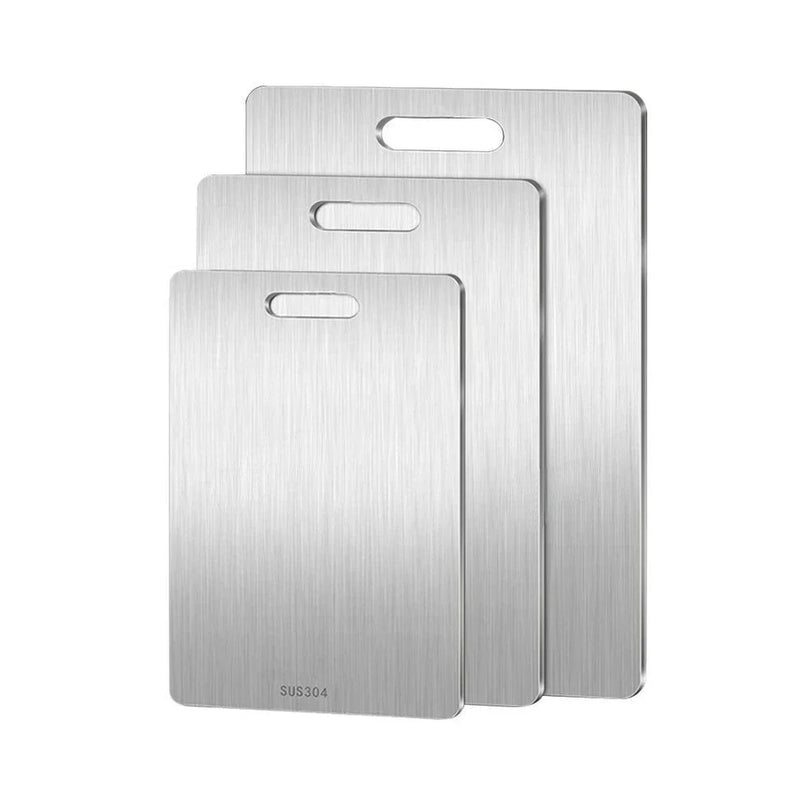 316 Stainless Steel Chopping Board - Double-Sided Cutting Board for Kitchen, Antibacterial, Eco-Friendly