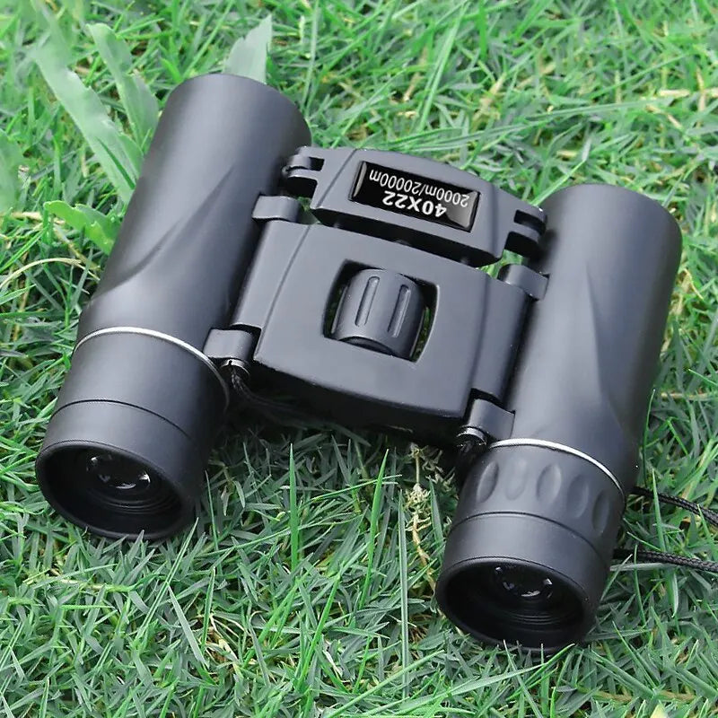 40x22 HD Compact Binoculars – 2000M Long-Range Folding Telescope with BAK4 FMC Optics for Outdoor Use