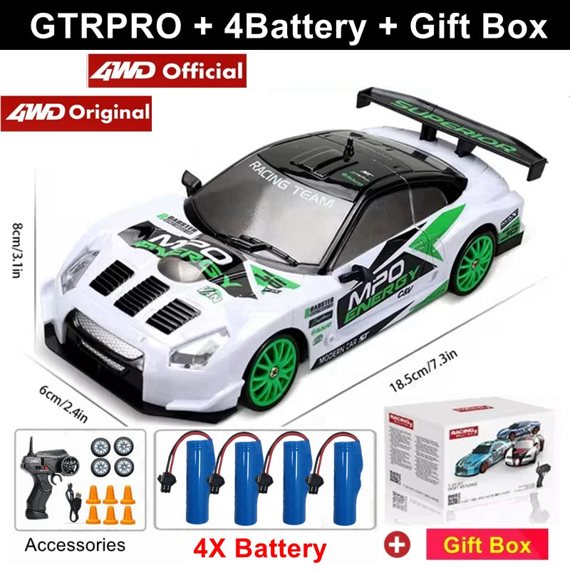 4WD RC DRIFT CAR – HIGH-SPEED REMOTE CONTROL GTRPRO AE86PRO 4X4 RACING VEHICLE FOR KIDS & ADULTS