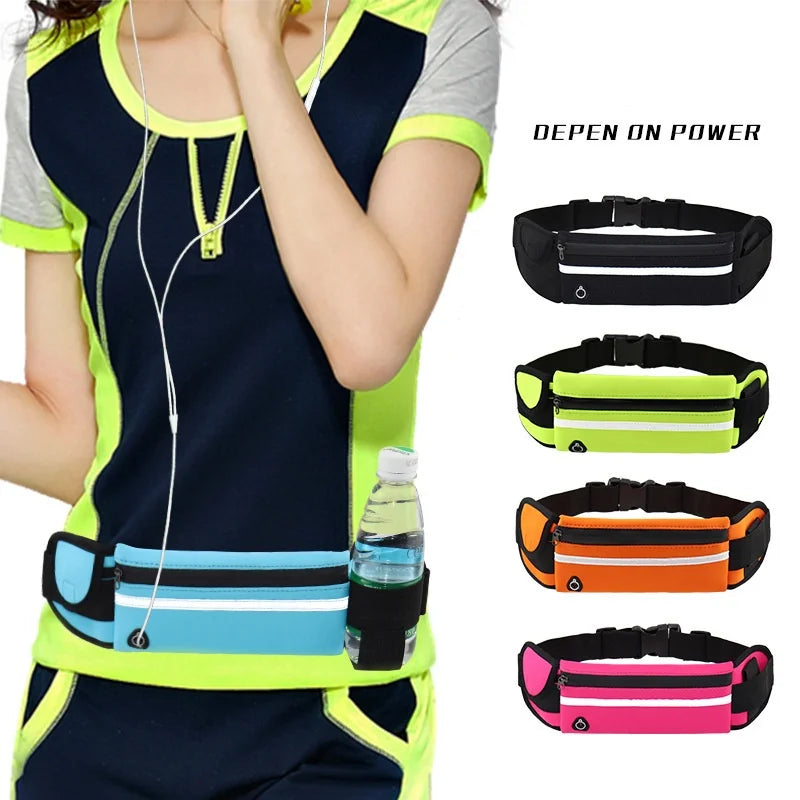 Waterproof Reflective Sports Waist Bag with Adjustable Strap for Running, Cycling & Fitness