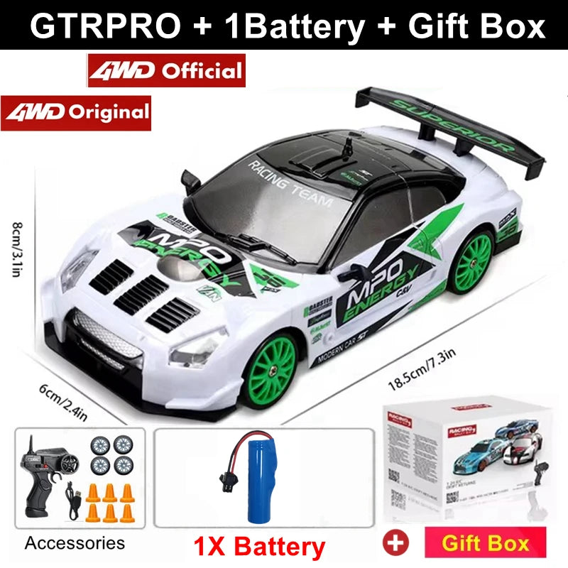 4WD RC DRIFT CAR – HIGH-SPEED REMOTE CONTROL GTRPRO AE86PRO 4X4 RACING VEHICLE FOR KIDS & ADULTS