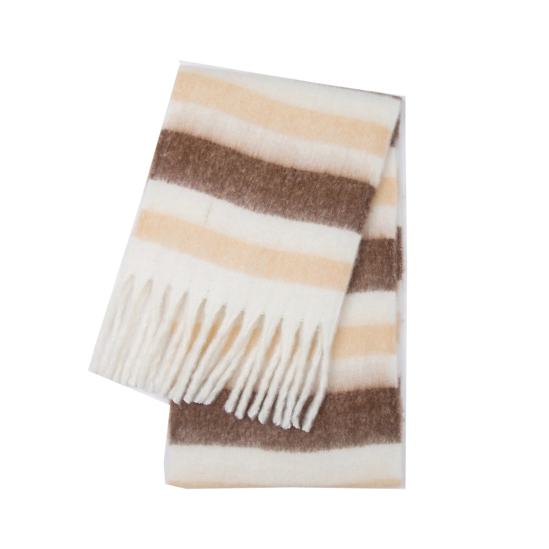 Women's Winter Cashmere Shawl & Warm Plaid Pashmina Scarf with Tassels – Stylish & Cosy