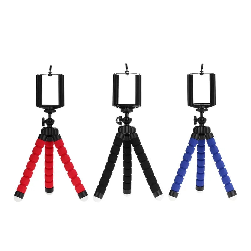 Portable Octopus Mini Tripod – Flexible Stand for Smartphones, Cameras, and Digicams with Holder Clip