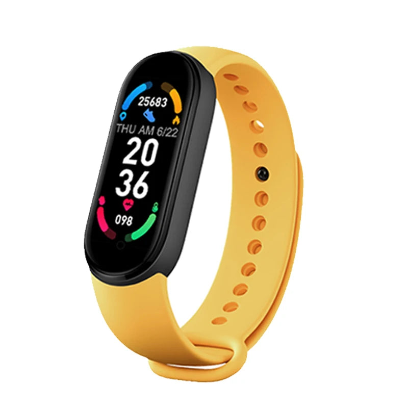 M6 Smart Watch Heart Rate & BP Monitor, Waterproof Sports Band for Men & Women, Fitness Tracker