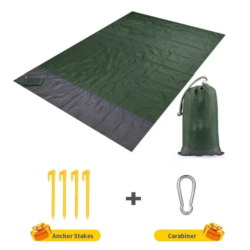 Beach Blanket Sandproof & Waterproof, 200 x 140cm Lightweight Picnic Mat for Travel, Hiking & Sports