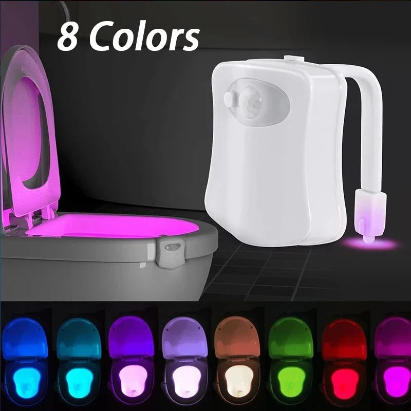 Smart Motion Sensor Toilet Night Light - 8/16 Colors LED Waterproof WC Backlight