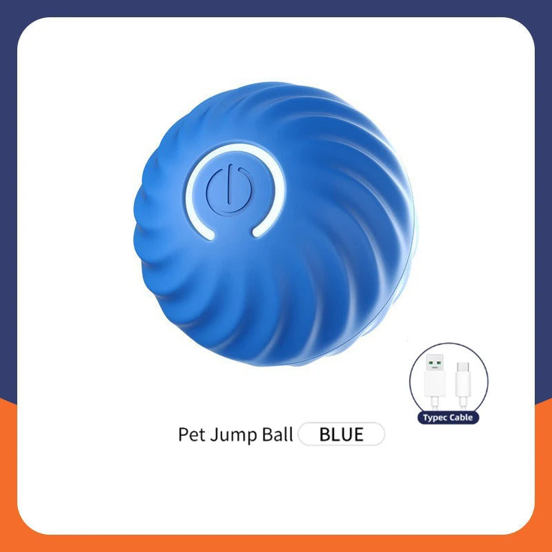 Smart Dog Toy Ball – USB Rechargeable Interactive Bouncing Ball for Dogs & Cats, Durable & Safe