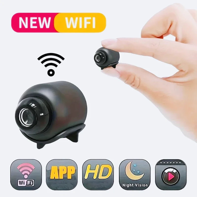 1080P HD Mini WiFi Camera – Indoor Security Surveillance, Baby Monitor with Night Vision & Audio