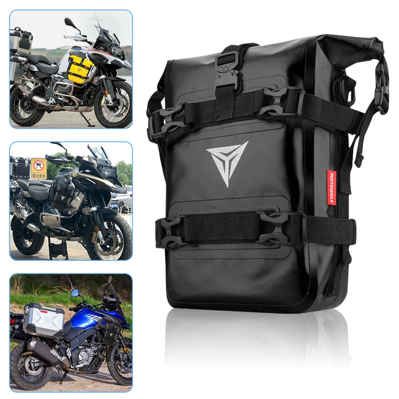 Waterproof Motorcycle Crash Bar Bags for BMW R1200GS R1250GS ADV Honda NC750X CB500X – Durable Tool and Repair Storage