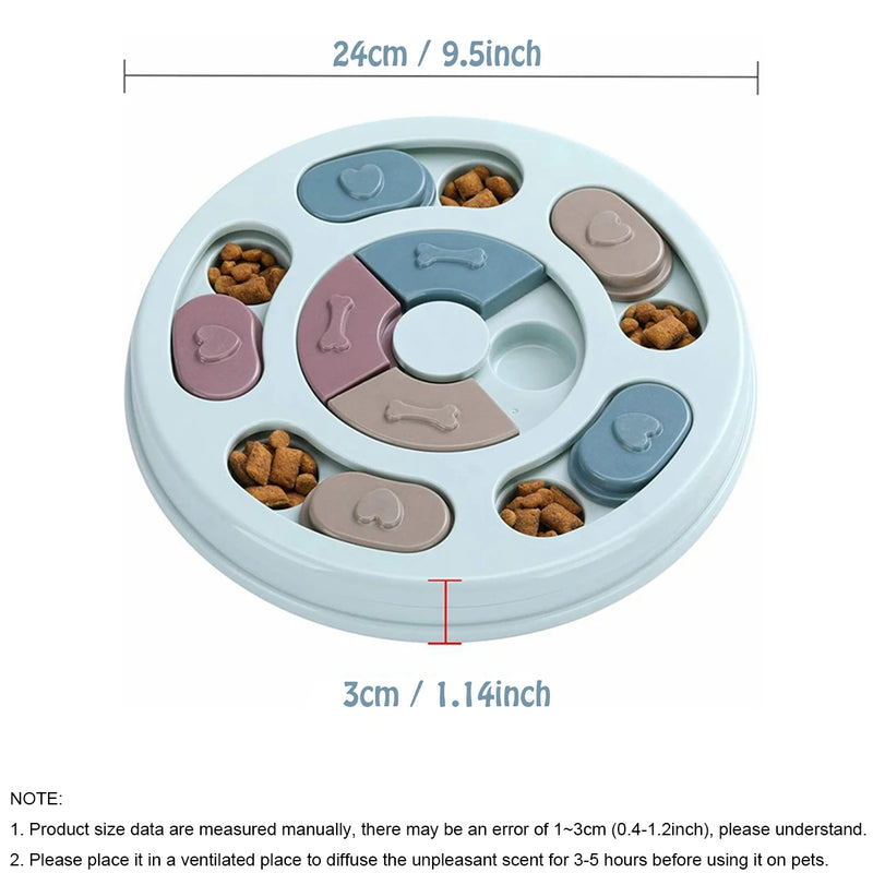 DOG FOOD HIDING BOWL – INTERACTIVE SLOW FEEDER & TRAINING TOY FOR BOREDOM RELIEF