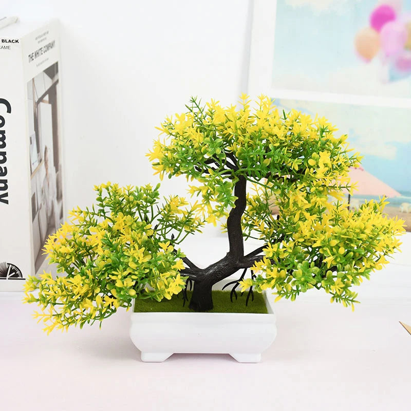 Artificial Bonsai Plant – Small Potted Fake Tree for Home, Table, Hotel, and Garden Decoration