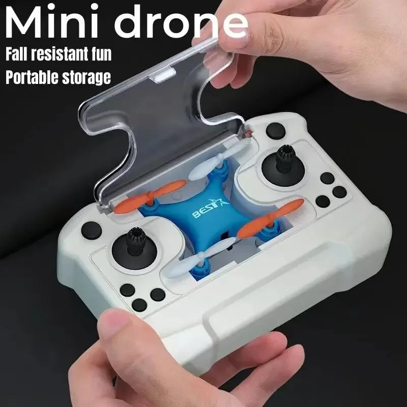 Mini Drone Remote Control Quadcopter – Kids’ Toy Micro Aircraft with Fixed Height & 70m Remote Distance