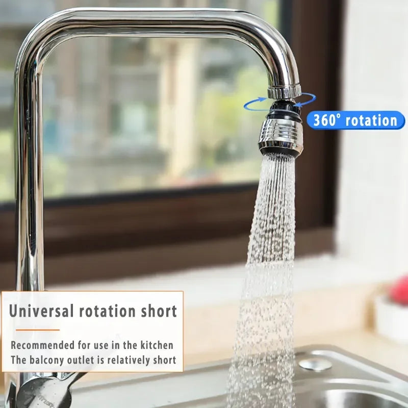 360° Rotatable High-Pressure Faucet Extender – Water-Saving Kitchen & Bathroom Gadget