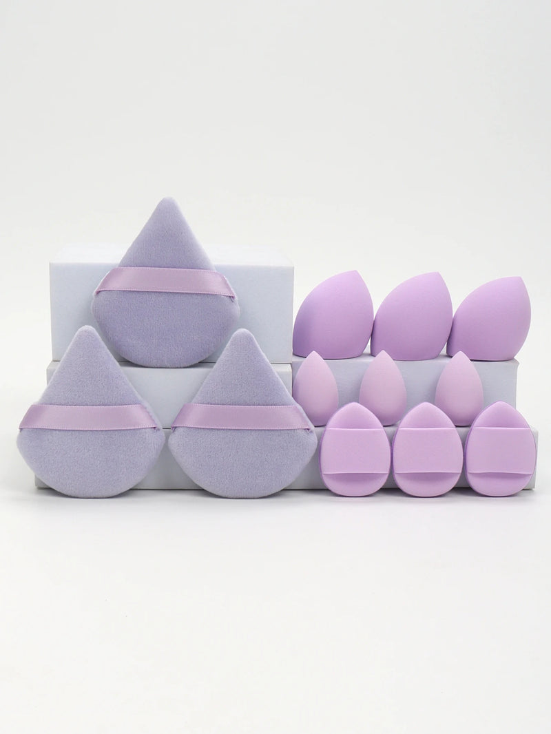 12-Piece Makeup Sponge Set | Beauty Eggs, Loose Powder & Air Cushion Puffs