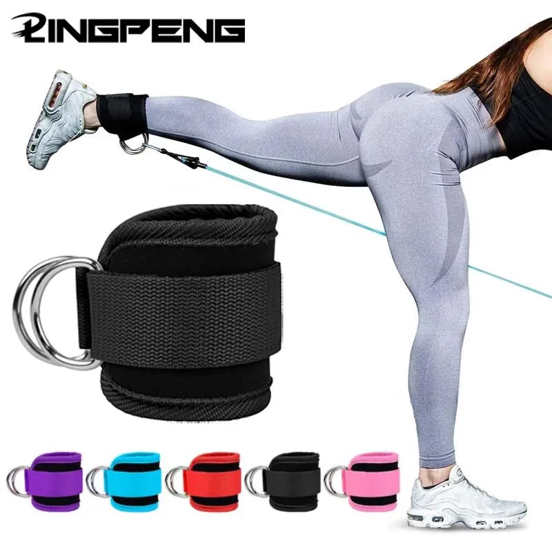 Fitness Ankle Buckle for Leg and Hip Training – Adjustable Double D Foot Ring Strap for Gym & Home Workouts