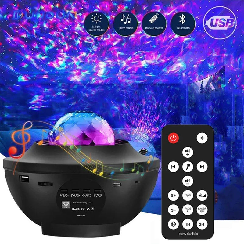 LED Starry Galaxy Projector Night Light with Bluetooth Music Player – Perfect Child Gift & Décor