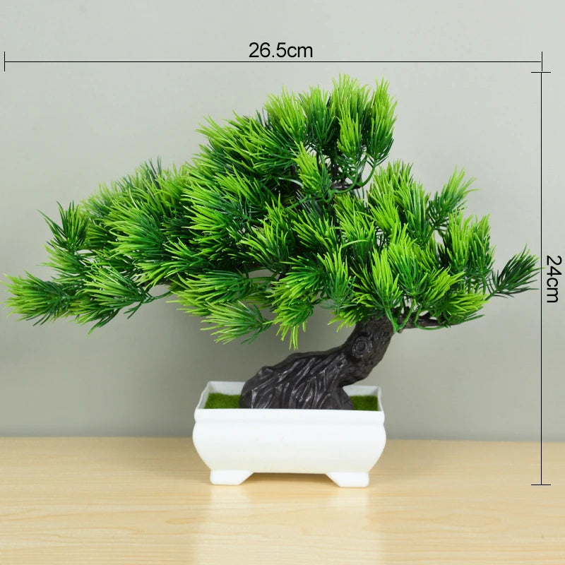 Artificial Bonsai Plant – Small Potted Fake Tree for Home, Table, Hotel, and Garden Decoration