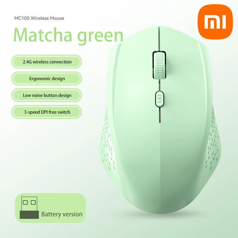 Xiaomi Wireless Mouse - Dual Mode Bluetooth & 2.4GHz Ergonomic Mini Mouse with 1600 DPI