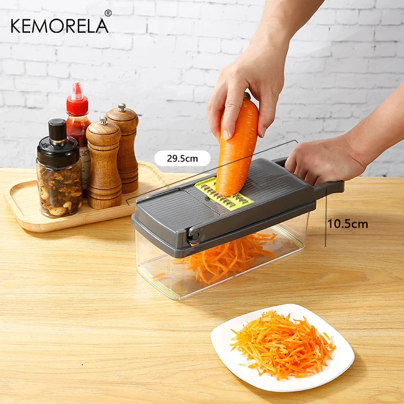 14/16-in-1 Multifunctional Vegetable Chopper | Onion Slicer, Dicer, and Grater