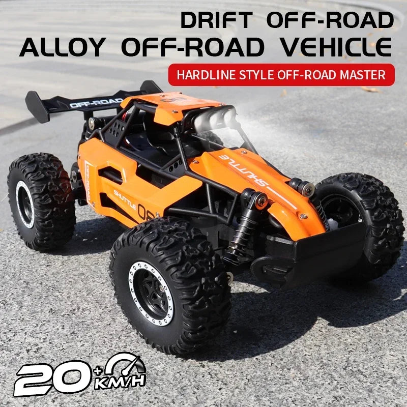 NEW RC CAR 1:16 2WD WITH LED LIGHTS – 20KM/H HIGH-SPEED OFF-ROAD CLIMBING REMOTE CONTROL CAR FOR KIDS